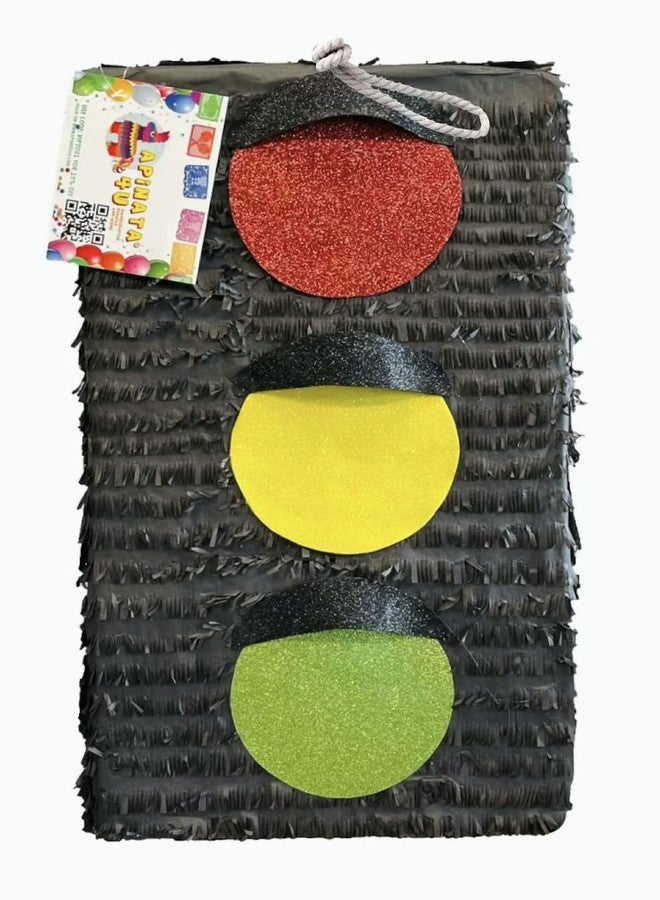 A Pinata 4 U بينياتا إشارة مرور بطول 20 بوصة، إشارة مرور حمراء صفراء خضراء، إشارة توقف، بينياتا عيد ميلاد سعيد، بينياتا إشارة مرور كبيرة، إشارة مرور حمراء صفراء خضراء، إشارة توقف، بينياتا عيد ميلاد سعيد - Image 2